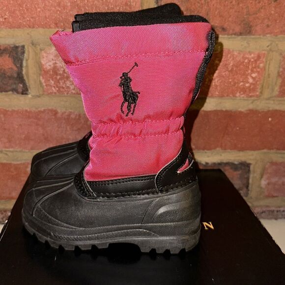 Polo Ralph Lauren hot pink bromlee zip up snow boots. Toddler size 7 - Picture 6 of 12
